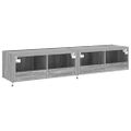 vidaXL TV nástenné skrinky s LED svetlami 2 ks sivé sonoma 80x35x31 cm