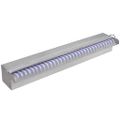 Obdĺžniková bazénová fontána/vodopád s LED, nehrdzavejúca oceľ 60 cm