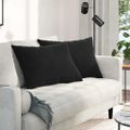 vidaXL Vankúše na pohovku 2 pcs Čierna 70 x 50 cm Kordúrová tkanina