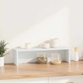 vidaXL Kuchynský stojan Stohovateľný Biely 50x15x16 cm Upravené drevo
