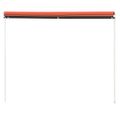 vidaXL Zaťahovacia markíza 350x150 cm oranžová a hnedá