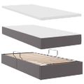 vidaXL Postel s úložným prostorem a matrací Sivá 90 x 190 cm