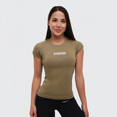 Dámske tričko FIT Olive - GymBeam, veľkosť S
