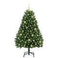 vidaXL Umelý Sklápací Vianočný Stromček Zelená 120 cm PVC a oceľ
