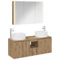 vidaXL Set kabinetov do kúpeľne 4 ks Dub artisan Kompozitné drevo