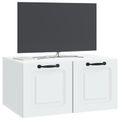 vidaXL Nástenná TV skrinka Biela 59,5 x 41 x 30 cm Kompozitné drevo