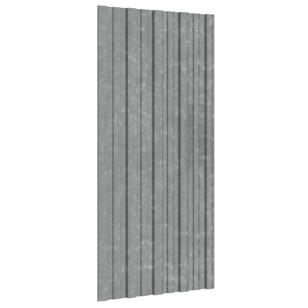 vidaXL Strešný panel 12 pcs Strieborná 100 x 45 cm Pozinkovaná oceľ