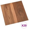vidaXL Samo-lepiace podlahové dosky Drevená farba 30,5 x 30,5 cm 20 ks