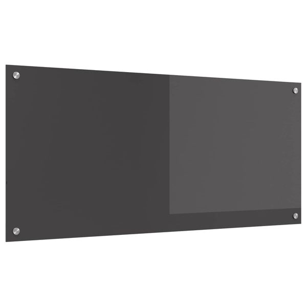 vidaXL Kuchynský obklad Tmavo šedá 110 x 50 cm tvrdené sklo