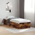 vidaXL Posteľný rám bez matraca dymový dub 75x190 cm kompozitné drevo