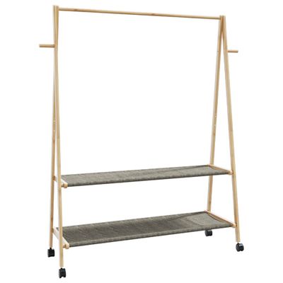 vidaXL Vešiak na oblečenie s policami a kolieskami 132x45,5x155,5 cm