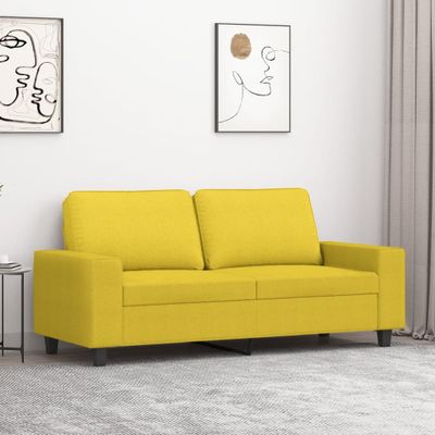 vidaXL 2-miestna pohovka bledožltá 140 cm látka