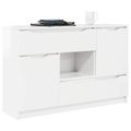 vidaXL Servírovacia skriňa Vysoký lesk bielej 100 x 30 x 65,6