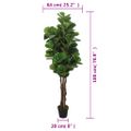 vidaXL Umelý figovník 232 listov 180 cm zelený