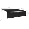 vidaXL Automatická markíza tienidlo&LED&senzor vetra 6x3 m antracitová