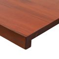 vidaXL Parapety 2 ks Hnedá 100 x 20 x 2 cm Masívne bukové drevo