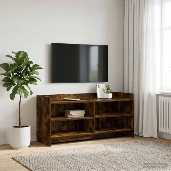 vidaXL TV skrinka 100 x 33 x 47 cm Dymový dub Kompozitné drevo