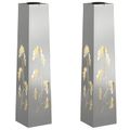 vidaXL Solárne LED svetlo na chodník 2 ks Teplá biela 18 x 18 x 80 cm