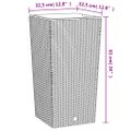 vidaXL Kvetináč s vyberateľnou vložkou biely 21 / 49 l PP ratan