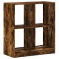 vidaXL Knižnica dymový dub 68,5x32x75 cm kompozitné drevo
