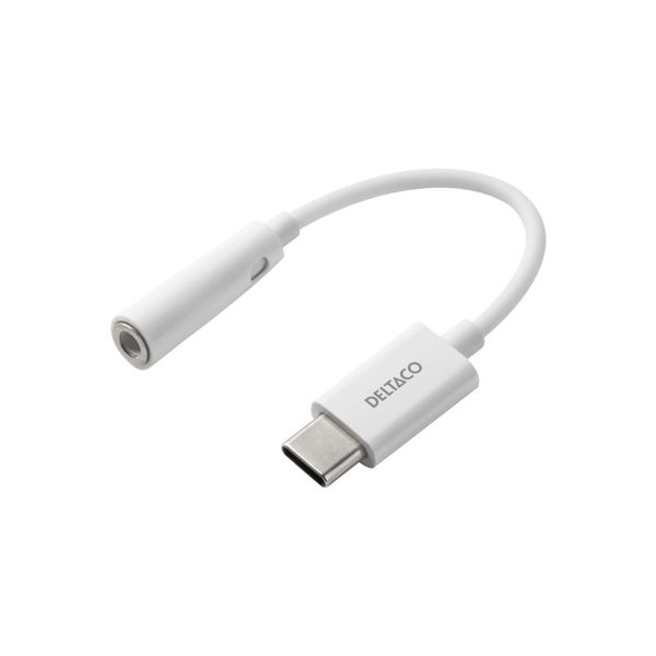 DELTACO USBC-1145, USB-C samec/Jack 3.5mm samica