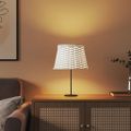 vidaXL Tienidlo na lampu biele Ø25x17 cm prútené