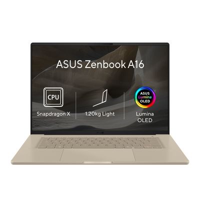 ASUS Zenbook A16/UX3607OA-OLED077W/SD-X2E-94-100/16''/2880x1800/48GB/512GB/Adreno/W11H/Hnědá/2R
