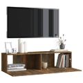 vidaXL Nástenná TV skrinka údený dub 120x30x30 cm spracované drevo