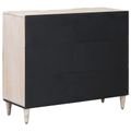 vidaXL Servírovacia skriňa Biela 90 x 33,5 x 75 cm Masívne mango drevo