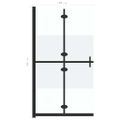 vidaXL Skladacia sprchová zástena polopriehľadné ESG sklo 100x190 cm