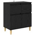 vidaXL Servírovacia skriňa Čierny dub 60 x 35 x 70 cm Kompozitné drevo