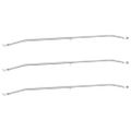 vidaXL Nosník plachty na prívesy 3 Strieborná 102-155 cm Hliník