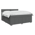 vidaXL Posteľ boxspring s matracom Tmavosivá 160 x 200 cm Látka