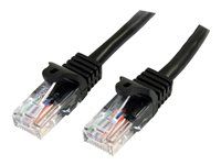 Patch kábel - RJ-45 (M) do RJ-45 (M) - 3 m - UTP - CAT 5e - prevedenie bez hrbolčekov - čierna