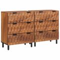 vidaXL Servírovacia skriňa 2 ks 60 x 33 x 75 cm Masívne mango drevo