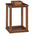 vidaXL Lampáš 3 ks Prírodná 30 x 30 x 44 cm Mahagónové drevo