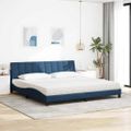 vidaXL Posteľ s matracom Hanko modrá 200x200 cm látka