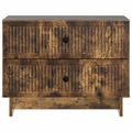 vidaXL Nočný stolík Dymový dub 62 x 34,5 x 47,5 cm Kompozitné drevo