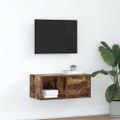 vidaXL TV skrinka, dymový dub 60x31x25,5 cm spracované drevo