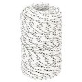 vidaXL Pletené lodné lano biele 2 mm x 250 m polyester