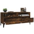vidaXL TV skrinka dymový dub 100x34,5x44,5 cm kompozitné drevo