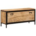 vidaXL Skrinka na topánky 110x35x53 cm masívne mangovníkové drevo