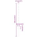 vidaXL Zabudovaný plotový stĺpik 5 ks Sivá 120 cm