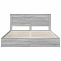 vidaXL Úložná posteľ Sivý Sonoma 200 x 200 cm Kompozitné drevo