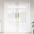vidaXL Voile záclona 2 ks Biela 245 x 140 cm Polyester