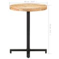 vidaXL Bistro stolík okrúhly Ø60x75 cm surové mangovníkové drevo