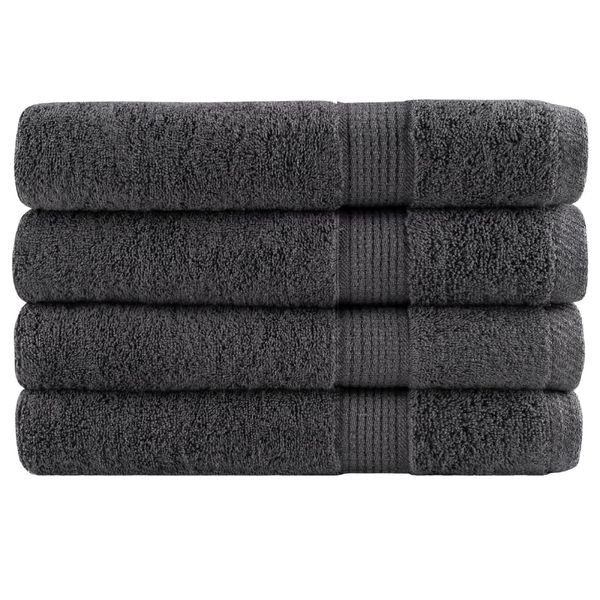vidaXL Prémiové uteráky SOLUND 4 ks biele 100x200 cm 600 g/m2