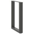 vidaXL Nohy k jedálenskému stolu v tvare U, 2 ks, antracitové, 50 x (72-73) cm, oceľ