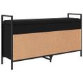 vidaXL Lavička na topánky čierna 105,5x32x57,5 cm kompozitné drevo