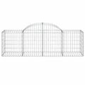 vidaXL Oblúkový gabionový kôš 40 ks 200x50x60/80 cm pozinkované železo